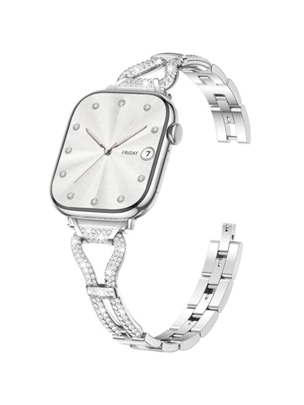 NEW Slim Silver Bling Apple Watch Band